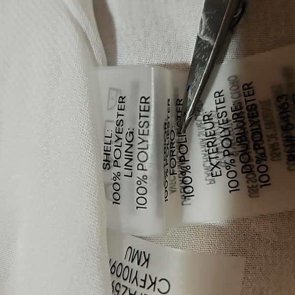 Calvin Klein | Beige and White Flowy Blouse - Picture 6 of 10